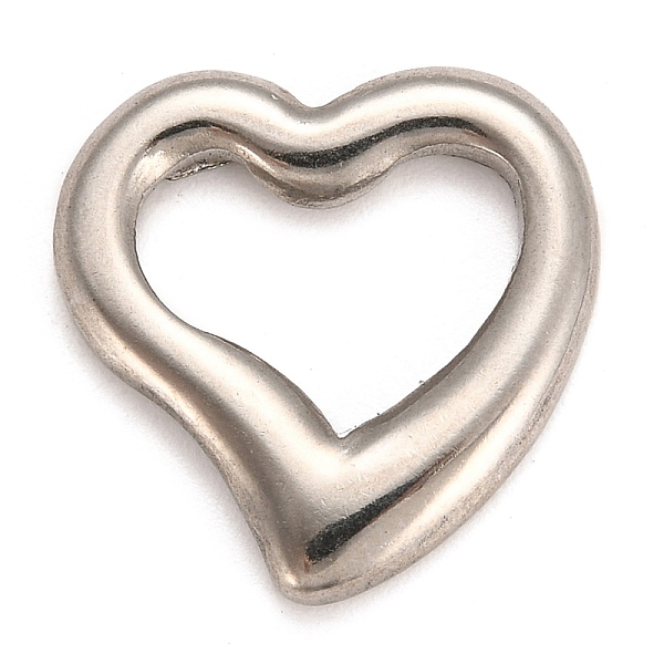 

PandaHall 304 Stainless Steel Linking Rings, Pendants Accessories, Heart, Stainless Steel Color, 16x16x2mm 304 Stainless Steel Heart