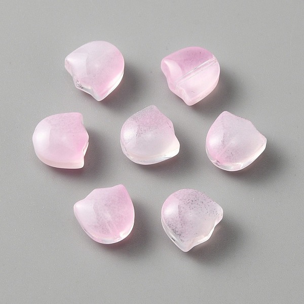 

PandaHall Handmade Lampwork Beads, Tulip, Misty Rose, 9x9x5.5mm, Hole: 1mm Lampwork Flower