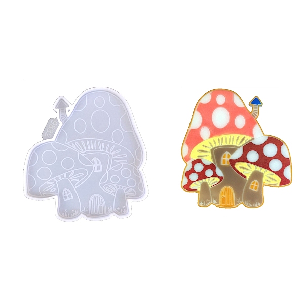 

PandaHall Elf Door Ornament Silicone Molds, Resin Casting Molds, for UV Resin, Epoxy Resin Craft Making, Mushroom, 113x103x7mm Silicone..., White