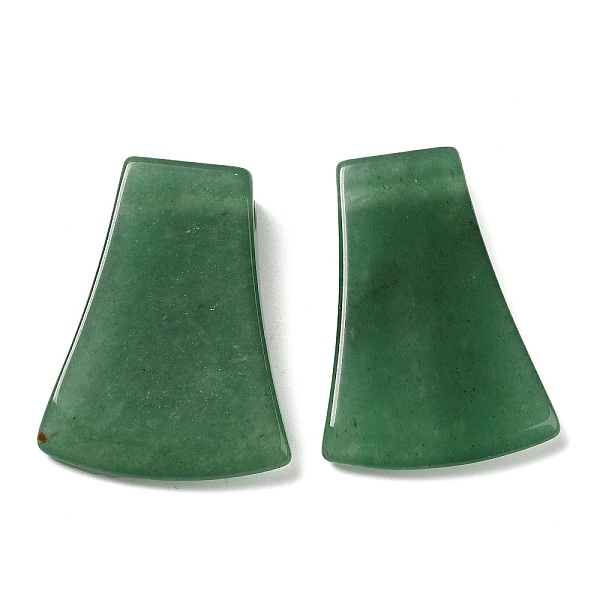 

PandaHall Natural Green Aventurine Pendants, Fan Charms, 40x28~30x7.5~10mm, Hole: 3~3.5mm Green Aventurine Fan