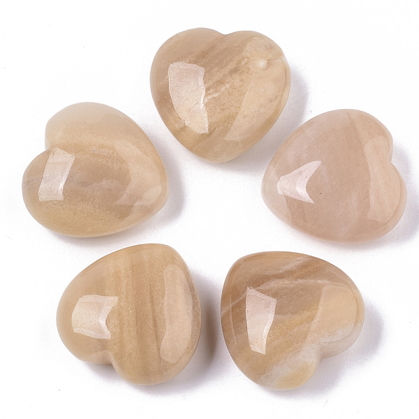 

PandaHall Natural Pink Aventurine Healing Stones, Heart Love Stones, Pocket Palm Stones for Reiki Balancing, 29~30x30~31x12~15mm Pink...