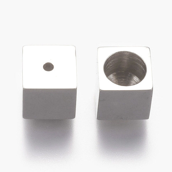 

PandaHall 304 Stainless Steel Chain Terminators, Cord Ends, End Caps, Cube, Stainless Steel Color, 8x8x8mm, Hole: 1mm, 6mm inner diameter...