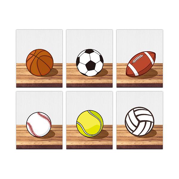 

PandaHall Chemical Fiber Oil Canvas Hanging Painting, Home Wall Decoration, Rectangle, Sports Themed Pattern, 250x200mm, 6 style, 1pc/style...