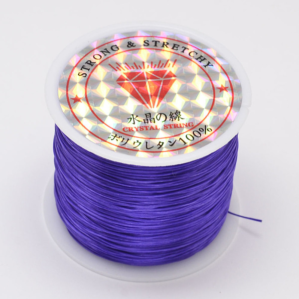

PandaHall Flat Elastic Crystal String, Elastic Beading Thread, for Stretch Bracelet Making, Mauve, 0.8mm, about 54.68 Yards(50m)/Roll..., Purple