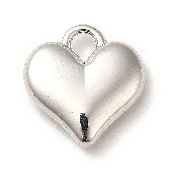 

PandaHall Rack Plating Alloy Pendants, Cadmium Free & Lead Free, Heart Charms, Platinum, 16x15.5x4.5mm, Hole: 3x3mm Alloy Heart