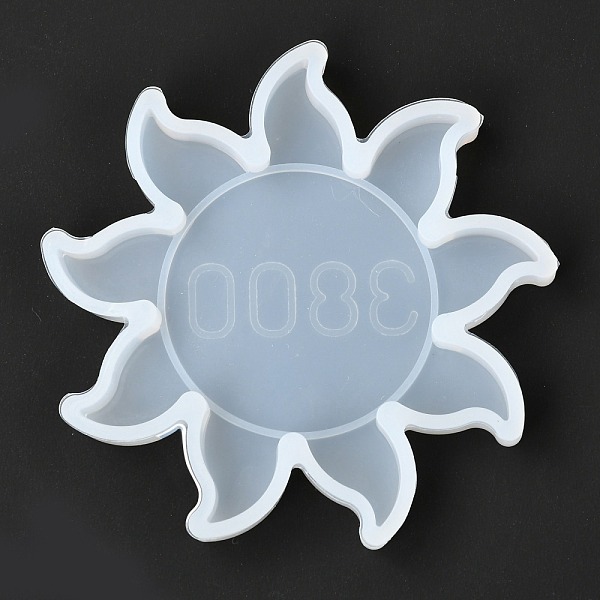 

PandaHall Sun Silicone Molds, Resin Casting Molds, For UV Resin, Epoxy Resin Jewelry Making, White, 73x72x6.5mm Silicone Sun White