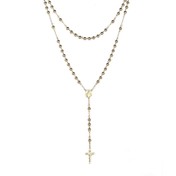Herren Rosenkranz Halskette Mit Kruzifix Kreuz