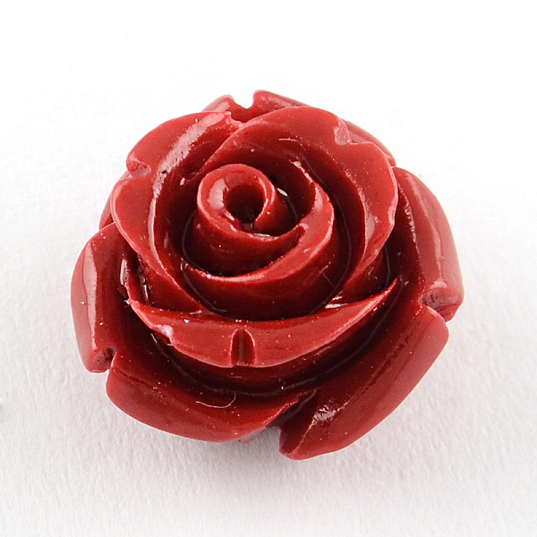

PandaHall Dyed Synthetical Coral Beads, Flower, FireBrick, 12x8.5~9mm, Hole: 1mm Synthetic Coral Flower Red