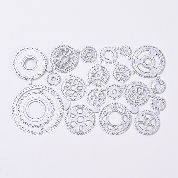 

PandaHall Carbon Steel Cutting Dies Stencils, for DIY Scrapbooking/Photo Album, Decorative Embossing DIY Paper Card, Gear, Matte Platinum...