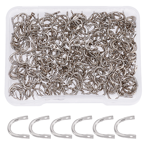 

PandaHall SUPERFINDINGS 300Pcs Fishing Spinner Clevis U Shaped Spinnerbait Clevis Platinum Brass Links Easy Spin Spinner Clevis Spinner...