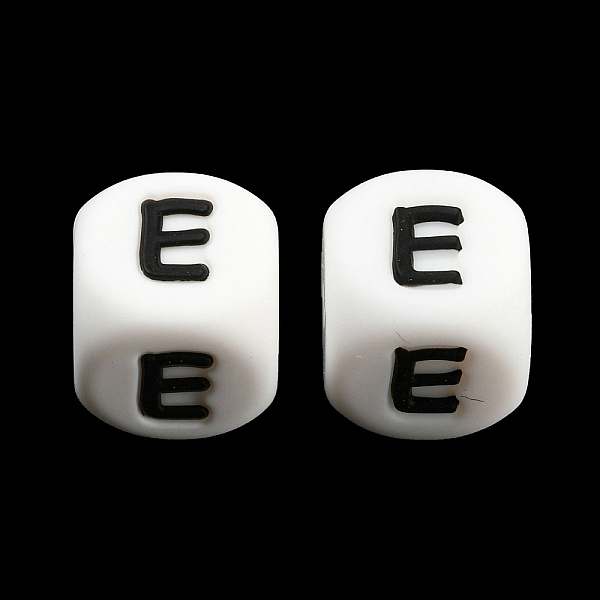 

PandaHall 20Pcs White Cube Letter Silicone Beads 12x12x12mm Square Dice Alphabet Beads with 2mm Hole Spacer Loose Letter Beads for Bracelet...