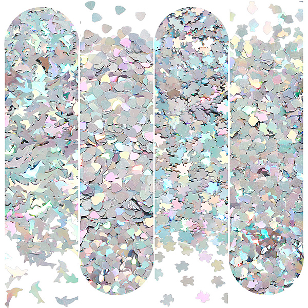 

PandaHall OLYCRAFT 48g 4 Styles Ocean Theme Nail Sequins Nail Art Glitter Sequin Dolphin Fish Resin Epoxy Fillters Art Craft Paint Glitters...