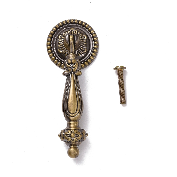 

PandaHall Vintage Metal Drawer Tear Drop Cabinet Door Knobs, Kitchen Drawer Pulls Cabinet Handles, with Iron Screws, Antique Bronze...