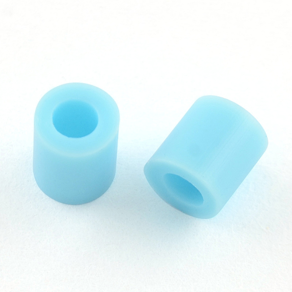 

PandaHall Melty Mini Beads Fuse Beads Refills, Tube, Light Sky Blue, 3~3.3x2.5~2.6mm, about 40000pcs/500g Plastic Tube Blue