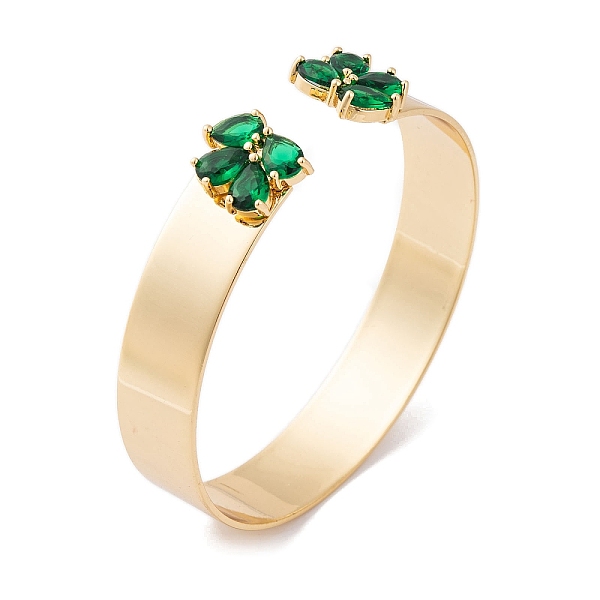 

PandaHall Brass Pave Green Glass Open Cuff Bangles for Women, Real 18K Gold Plated, Butterfly, Inner Diameter: 2-1/4 inch(5.7cm), Butterfly...