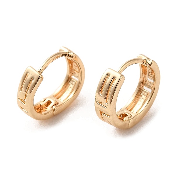 

PandaHall Brass Hoop Earrings, Rectangle, Light Gold, 12x4mm Brass Rectangle