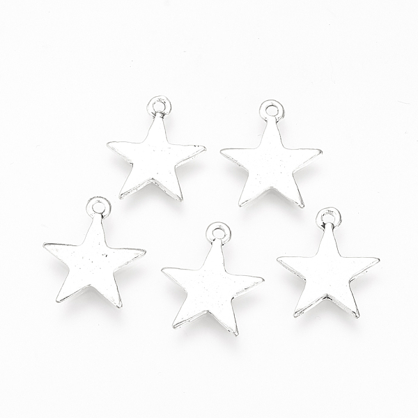 

PandaHall Tibetan Style Alloy Pendants, Cadmium Free & Lead Free, Star, Antique Silver, 17x15x1.5mm, Hole: 1.5mm, about 1040pcs/1000g Alloy...