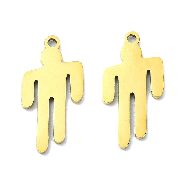 

PandaHall 201 Stainless Steel Pendants, Laser Cut, Abstract Human Charm, Golden, 17x8.5x1mm, Hole: 1.2mm 201 Stainless Steel Human