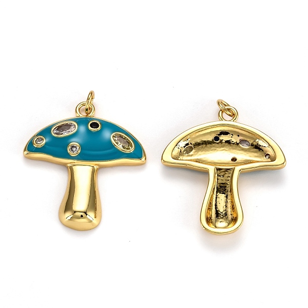 

PandaHall Autumn Theme Real 18K Gold Plated Brass Micro Pave Cubic Zirconia Pendants, with Enamel and Jump Rings, Long-Lasting Plated...