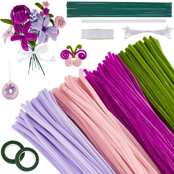 Kit de bricolage de bâtons en peluche en polyester