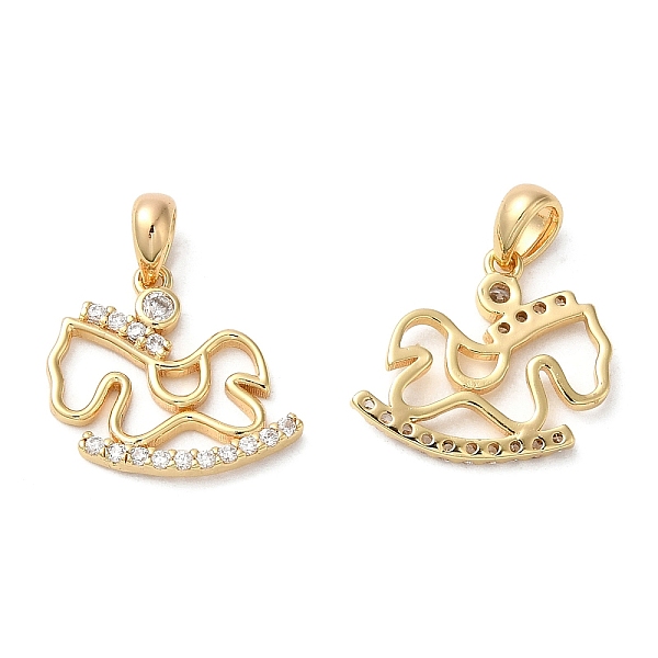

PandaHall Brass Micro Pave Cubic Zirconia Pendants, Nickel Free, Horse, Real 18K Gold Plated, 14x15.6x2mm, Hole: 4x3mm Brass+Cubic Zirconia..., Clear