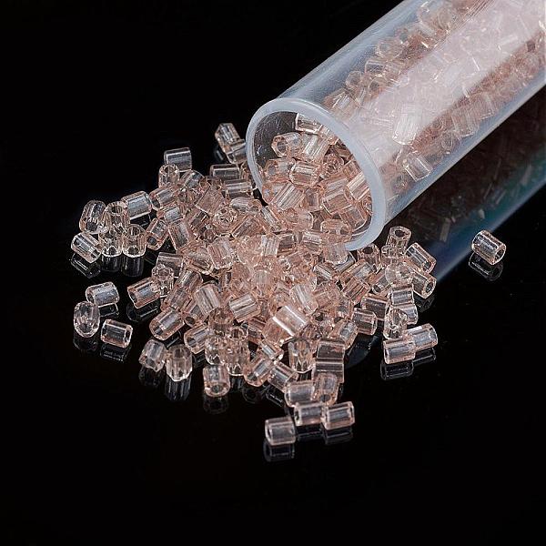 

PandaHall 11/0 Two Cut Round Hole Glass Seed Beads, Hexagon, Transparent Colours, Goldenrod, 2x2mm, Hole: 0.5mm, about 41000pcs/pound Glass..., Gold