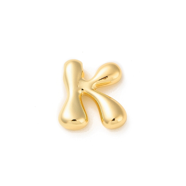 

PandaHall Brass Pendants, Real 18K Gold Plated, Letter K, 22x20x6.5mm, Hole: 2.5x3mm Brass Letter K