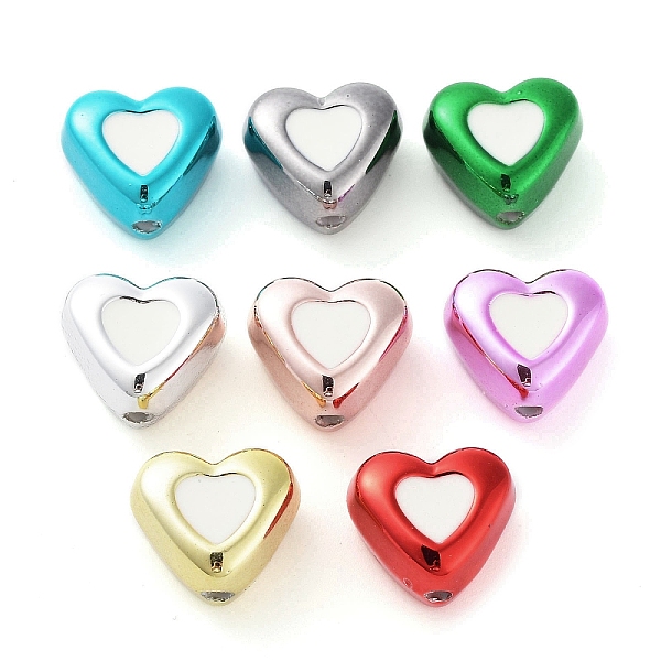 

PandaHall UV Plating Acrylic Beads, Heart, Mixed Color, 15x17x10mm, Hole: 2mm Acrylic Heart Multicolor