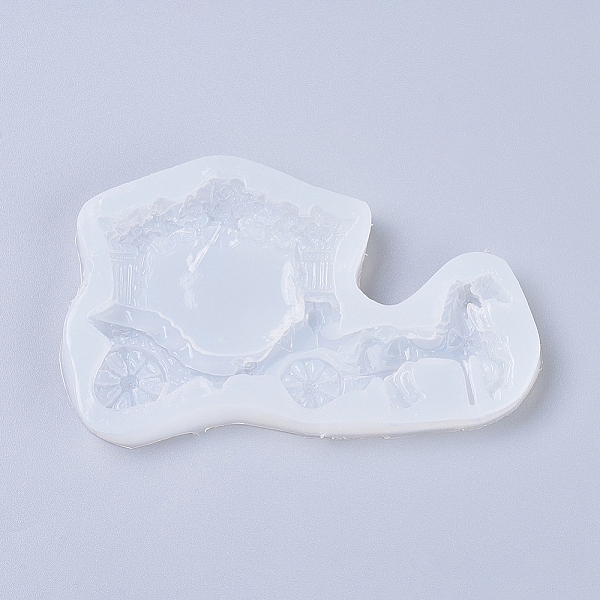

PandaHall Food Grade Silicone Molds, Resin Casting Molds, For UV Resin, Epoxy Resin Jewelry Making, Carriage, White, 85x150x13mm, Inner...