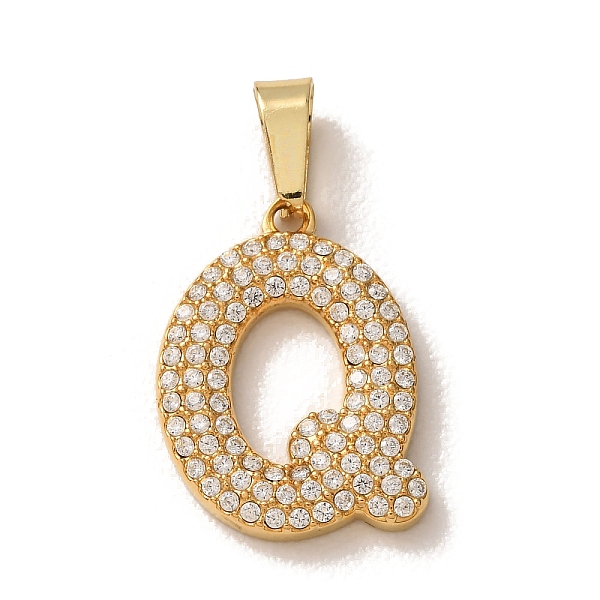 Colgantes de acero inoxidable 304 con micropavé de circonitas cúbicas transparentes
