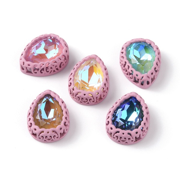 

PandaHall Sew on Rhinestone, Mocha Fluorescent Style, Glass Rhinestone, with Brass Findings, Garments Accessories, Teardrop, Mixed Color..., Purple