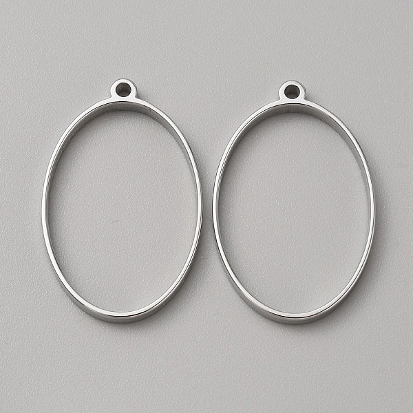 

PandaHall 304 Stainless Steel Open Back Bezel Pendants, For DIY UV Resin, Epoxy Resin, Pressed Flower Jewelry, Stainless Steel Color, Oval...