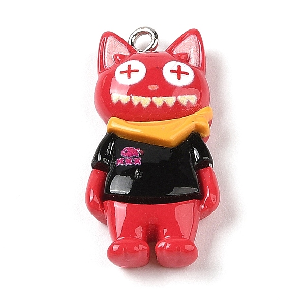 

PandaHall Opaque Resin Cat Pendants, Cartoon Pirate Kitten Charms with Platinum Plated Iron Loops, Black, 32x15.5x6mm, Hole: 2mm Iron+Resin...
