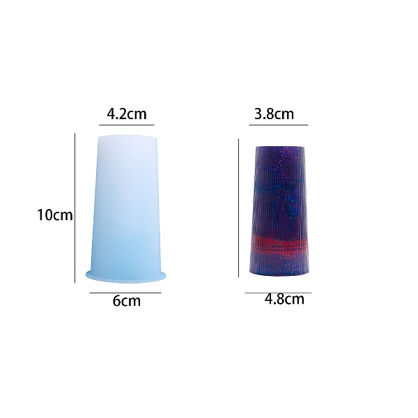 

PandaHall DIY Vase Silicone Molds, Resin Casting Molds, for UV Resin, Epoxy Resin Jewelry Makings, Light Sky Blue, 60x100mm Silicone Vase
