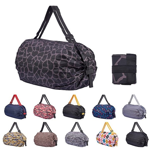 

PandaHall Polyester Portable Shopping Bag, Collapsible Shopping Bag, High-capacity, Black, 81~81.5x7.8~80x0.7~0.8cm Polyester Black