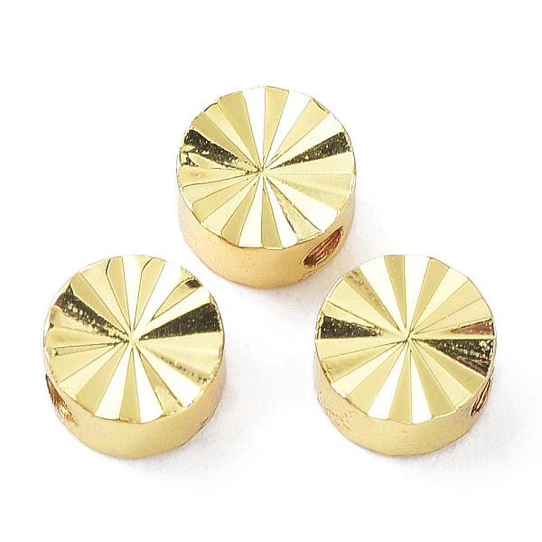 

PandaHall Rack Plating Brass Beads, Long-Lasting Plated, Flat Round, Real 18K Gold Plated, 5x2.5mm, Hole: 1.2mm Brass Flat Round