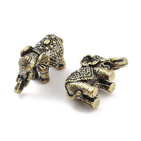 Brass Elephant Figurines Statues For Home Desktop Feng Shui Ornament