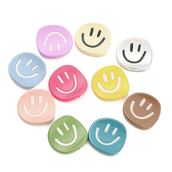 

PandaHall Opaque Resin Smiling Face Cabochons, Curved, Mixed Color, 18.5x19x4mm Resin Smiling Face Multicolor