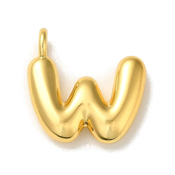 

PandaHall Brass Pendants, Real 18K Gold Plated, Letter W, 19x19x5.5mm, Hole: 3.3mm Brass Letter W