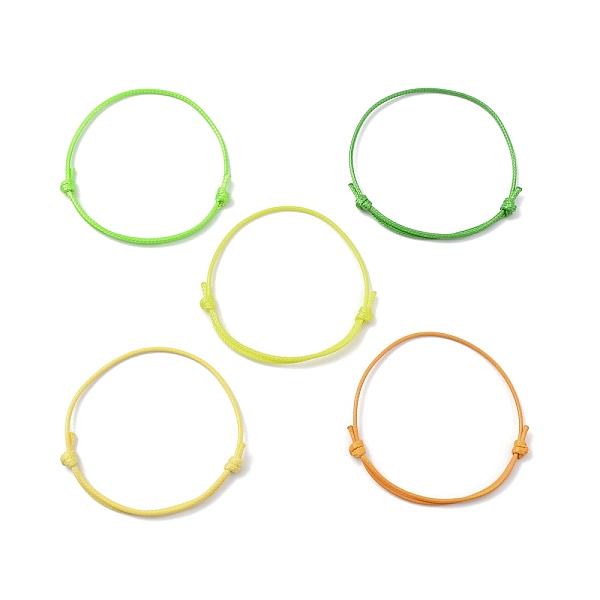 

PandaHall 5Pcs 5 Colors Eco-Friendly Korean Waxed Polyester Cord, for Adjustable Bracelet Making, Mixed Color, Inner Diameter: 3-1/8~3-1/4..., Multicolor