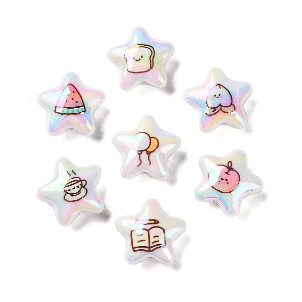 

PandaHall UV Plating Acrylic Beads, AB Color, Star, Mixed Shapes, 20x22x10.5mm, Hole: 3mm Acrylic Mixed Shapes