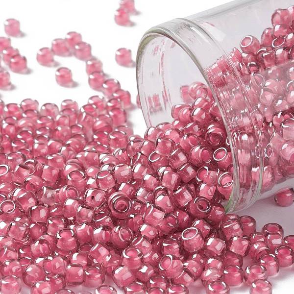 

PandaHall TOHO Round Seed Beads, Japanese Seed Beads, (959) Inside Color Light Amethyst/Pink Lined, 8/0, 3mm, Hole: 1mm, about 1110pcs/50g...