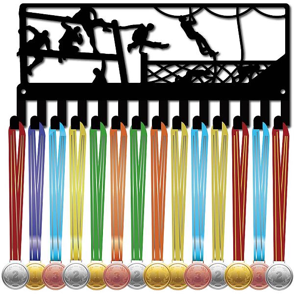 

PandaHall CREATCABIN Steeplechase Medal Holder Medal Hangers Display Rack Black Metal Iron Small Hanger Organizer Medal Frame Wall Mounted...