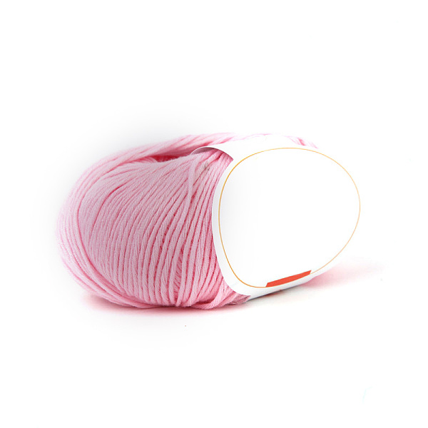 

PandaHall Cotton Yarn, for Weaving, Knitting & Crochet, Pearl Pink, 2mm Cotton