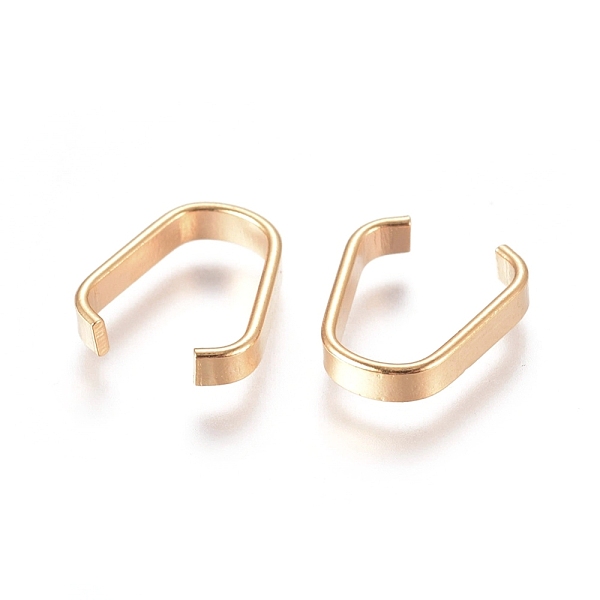 

PandaHall 201 Stainless Steel Open Quick Link Connectors, Linking Rings, Golden, 10x9x2mm 201 Stainless Steel Oval