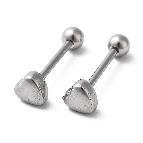 

PandaHall 201 Stainless Steel Heart Nose Bone Rings with 304 Stainless Steel Pins, Nose Pin Studs Piercing Jewelry, Stainless Steel Color...