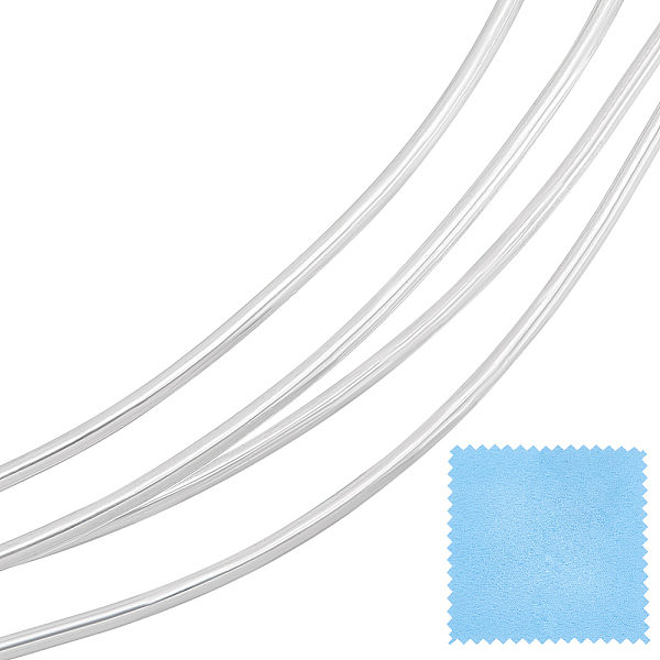 

PandaHall BENECREAT 1M Sterling Silver Wire, Round, with 2Pcs Suede Fabric Square Silver Polishing Cloth, Silver, 0.9mm Sterling Silver...