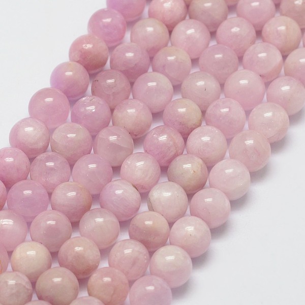 

PandaHall Natural Kunzite Beads Strands, Spodumene Beads, Round, 6mm, Hole: 1mm, about 60pcs/strand, 15.7 inch Kunzite Round Pink