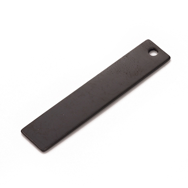 

PandaHall 304 Stainless Steel Pendants, Stamping Blank Tag, Rectangle/Bar, Gunmetal, 40x8x0.8mm, Hole: 2mm 304 Stainless Steel Rectangle