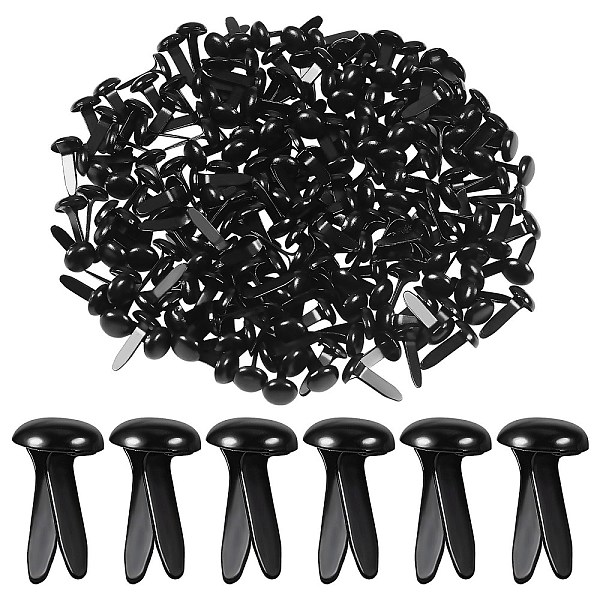 

PandaHall 200Pcs Eco-Friendly Stoving Varnish Iron Brads, Scrapbooking, Photo Album, Embellishment Wedding Supplies, Children Puppy Dolls..., Black